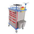 China Hospital Furniture ABS Medical ICU Emergency Trolley Patient Infusion Trolley